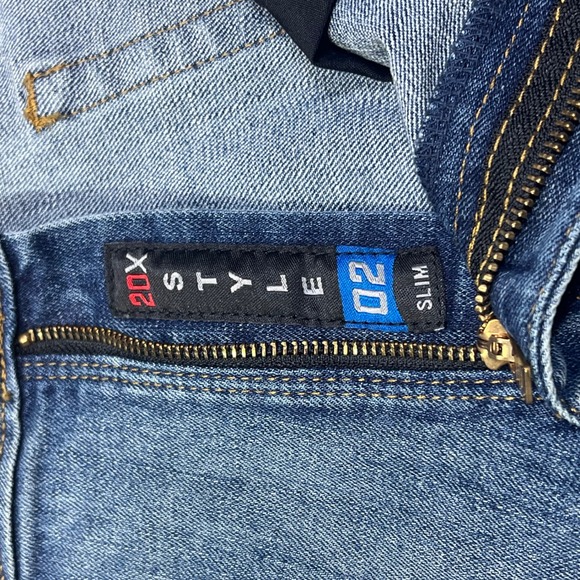 Wrangler 20X Style 02 Slim Fit Jeans Mens 33x32 (35x32) Blue Denim Stretch - Picture 6 of 10